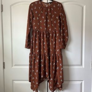 Vero Moda Brown Dress with Zebras in EUC